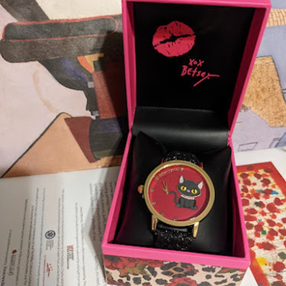 Betsey Johnson cat watch